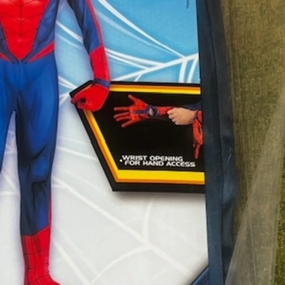 Marvel Spider Man Child Medium 8 Spandex Zentai Suit Mask Jazwares Costume‎ Play